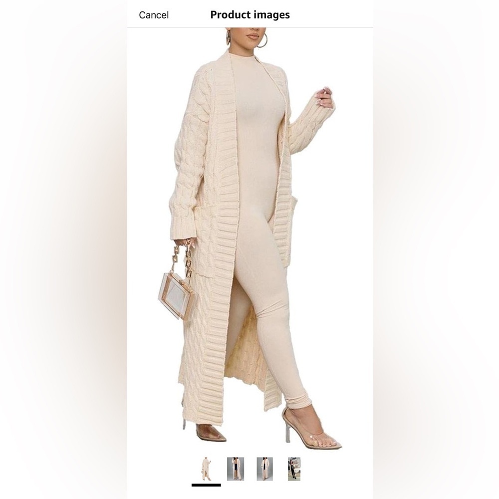 Long knit cardigan, NWOT, size large
